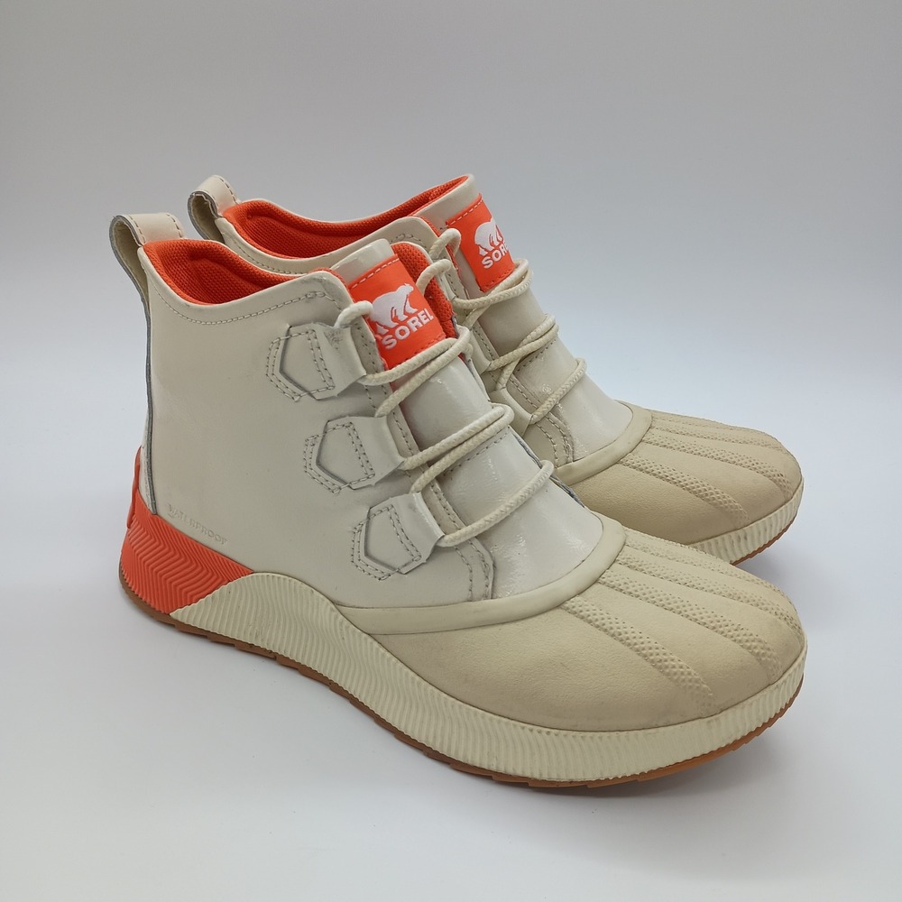 Sorel Out N About III Classic Waterproof Duck Boots Cream Orange 8.5